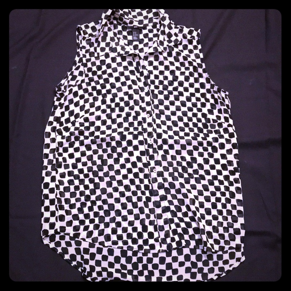 H&M sheer sleeveless blouse